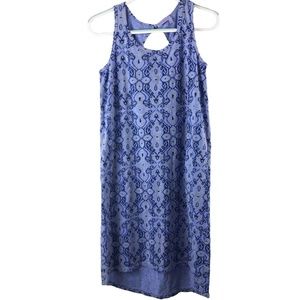 Fresh Produce Cali Crossback Tank Sleeveless Blue Print Dalia Tunic Dress Ikat S